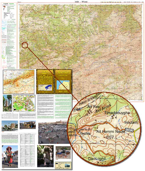 Cartes de Haut Atlas Maroc